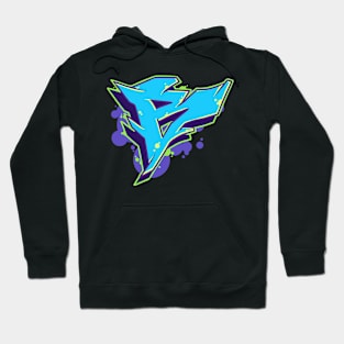 Letter B - Graffiti Street Art Style Blue Hoodie